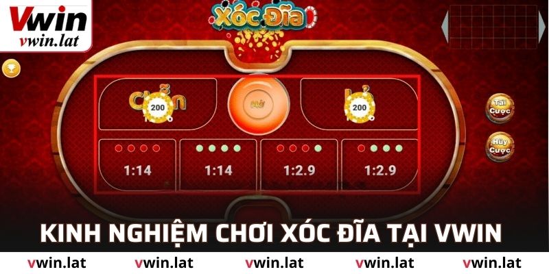 Kinh nghiệm chơi xóc đĩa tại VWIN